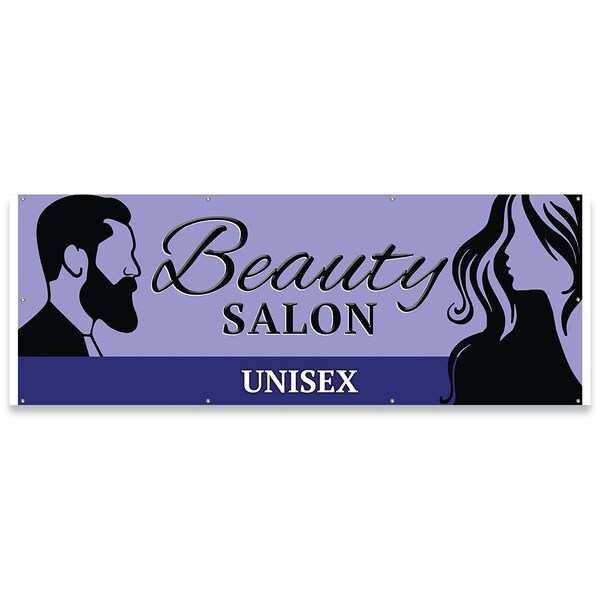 Signmission Beauty Salon Unisex Banner Concession Stand Food Truck Single Sided B-96-30016 - main